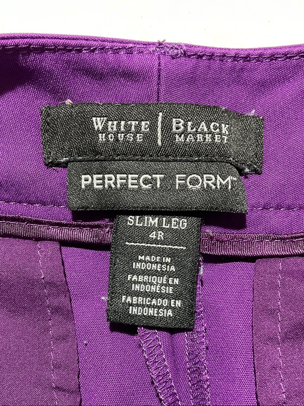 White House Black Market Purple Slim Pants - Picture 3 of 6
